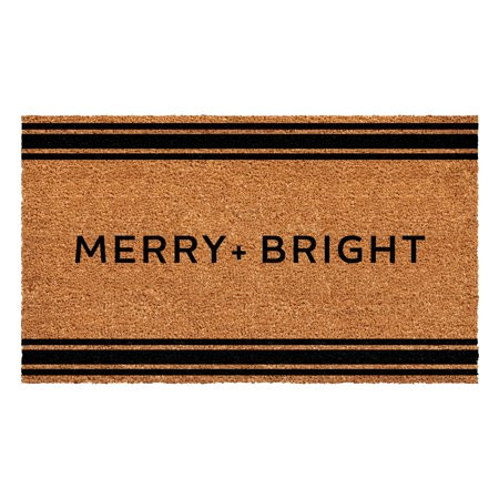 Calloway Mills Christmas French Stripe Merry + Bright Doormat | Walmart (US)
