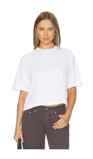 Madewell Boxy Crop Tee in White. - size XXS | Revolve Clothing (Global)