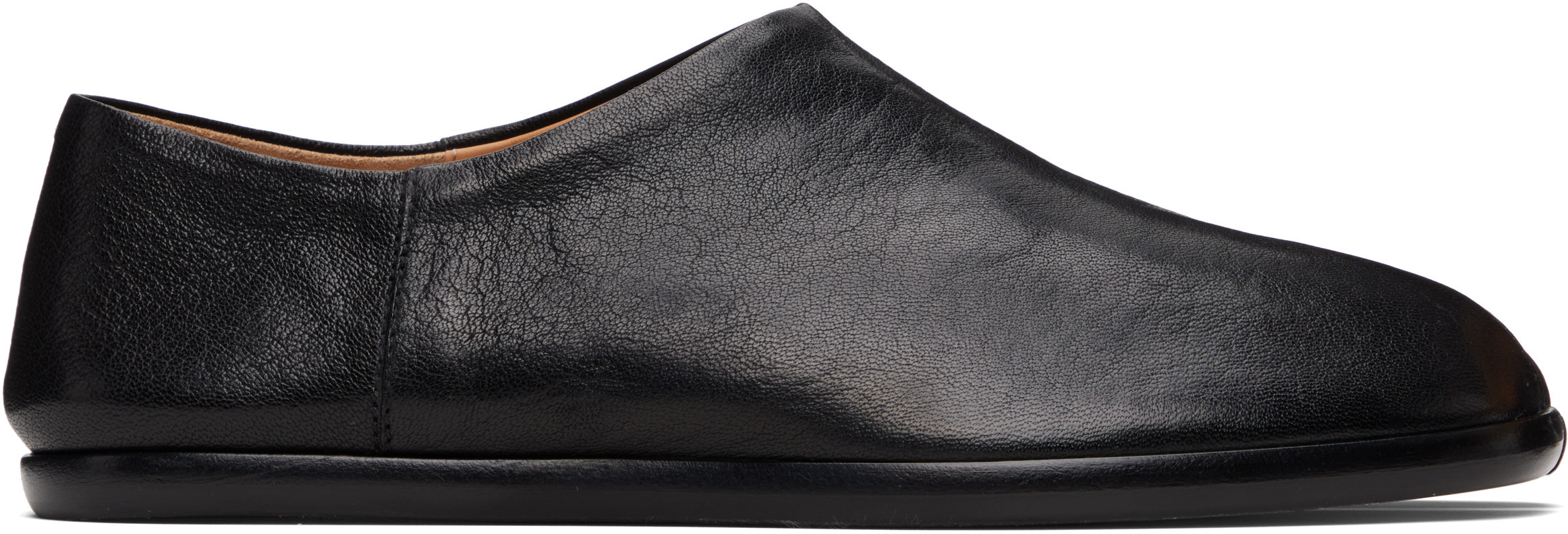 Maison Margiela Black Tabi Babouches Loafers | SSENSE