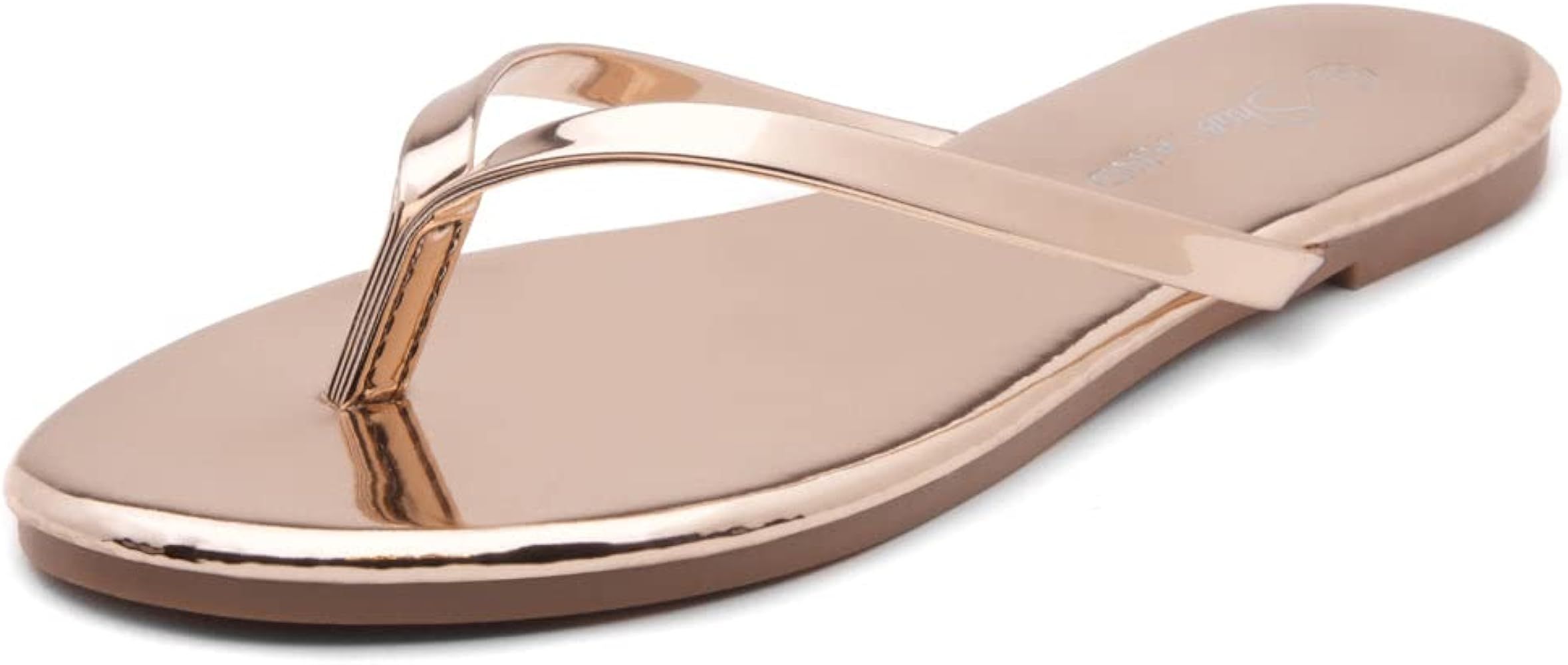 Shoe Land Falema Women's Flip Flops Casual Thong flat sandals Comfort Slides | Amazon (US)