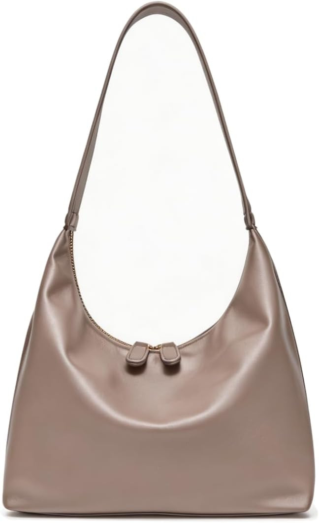 Small Shoulder Bag for Women Cute Hobo Purses Trendy Leather Tote Handbags Classic Underarm Purse with Double Zipper | Amazon (US)