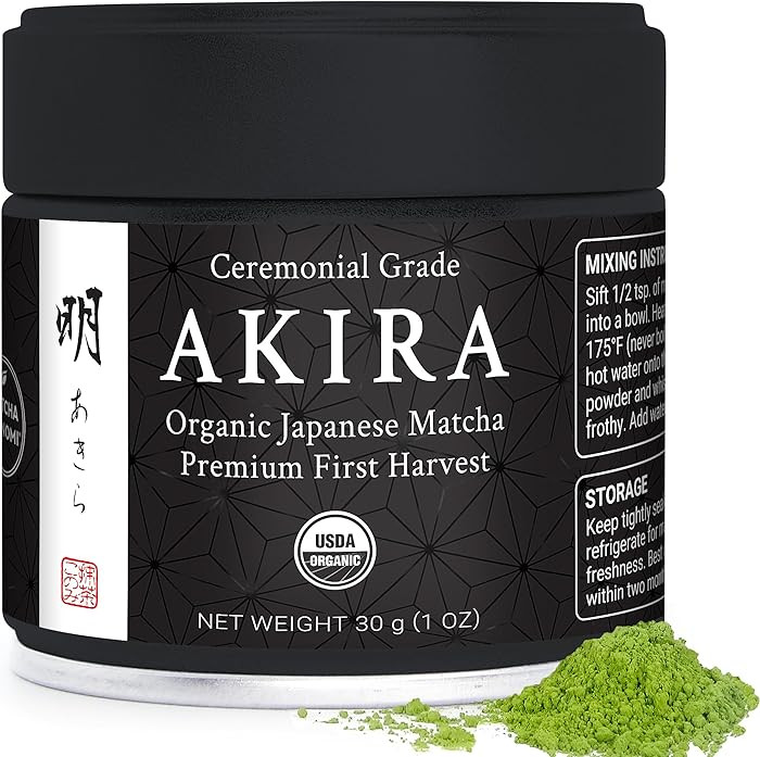Akira Matcha 30g - Organic Premium Ceremonial Japanese Matcha Green Tea Powder - First Harvest - ... | Amazon (US)