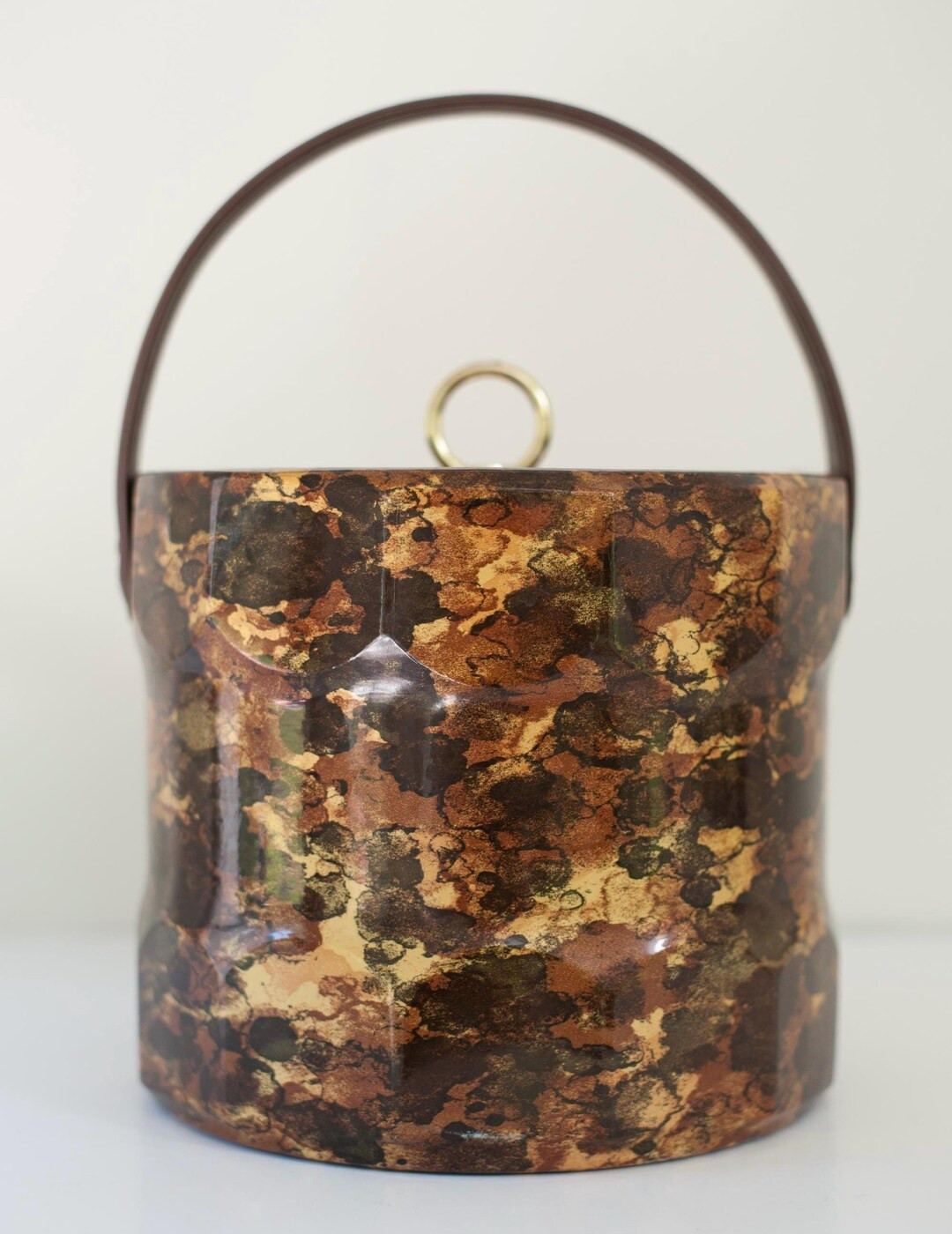 Vintage Tortoiseshell Ice Bucket - Etsy | Etsy (US)