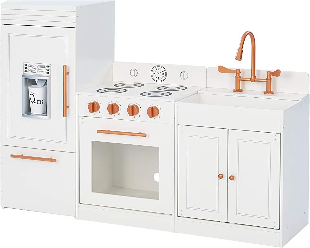 Teamson Kids Little Chef Paris Wooden Play Kitchen, Kids Toy Kitchen Playset, wood kitchen set fo... | Amazon (US)