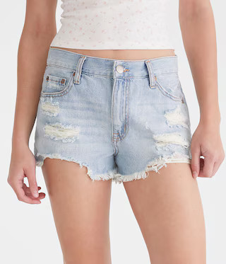 Vintage High-Rise Denim Shorty Shorts | Aeropostale