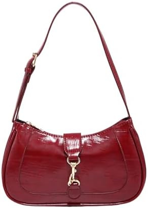 Women's Retro Vintage Zipper Shoulder Bag Adjustable Strap Elegant Underarm Purse Hobo Handbags | Amazon (US)