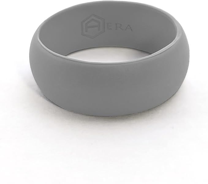 AERA Silicone Wedding Ring Band for Men - Thin, Breathable, Classic Design Rubber Ring | Amazon (US)