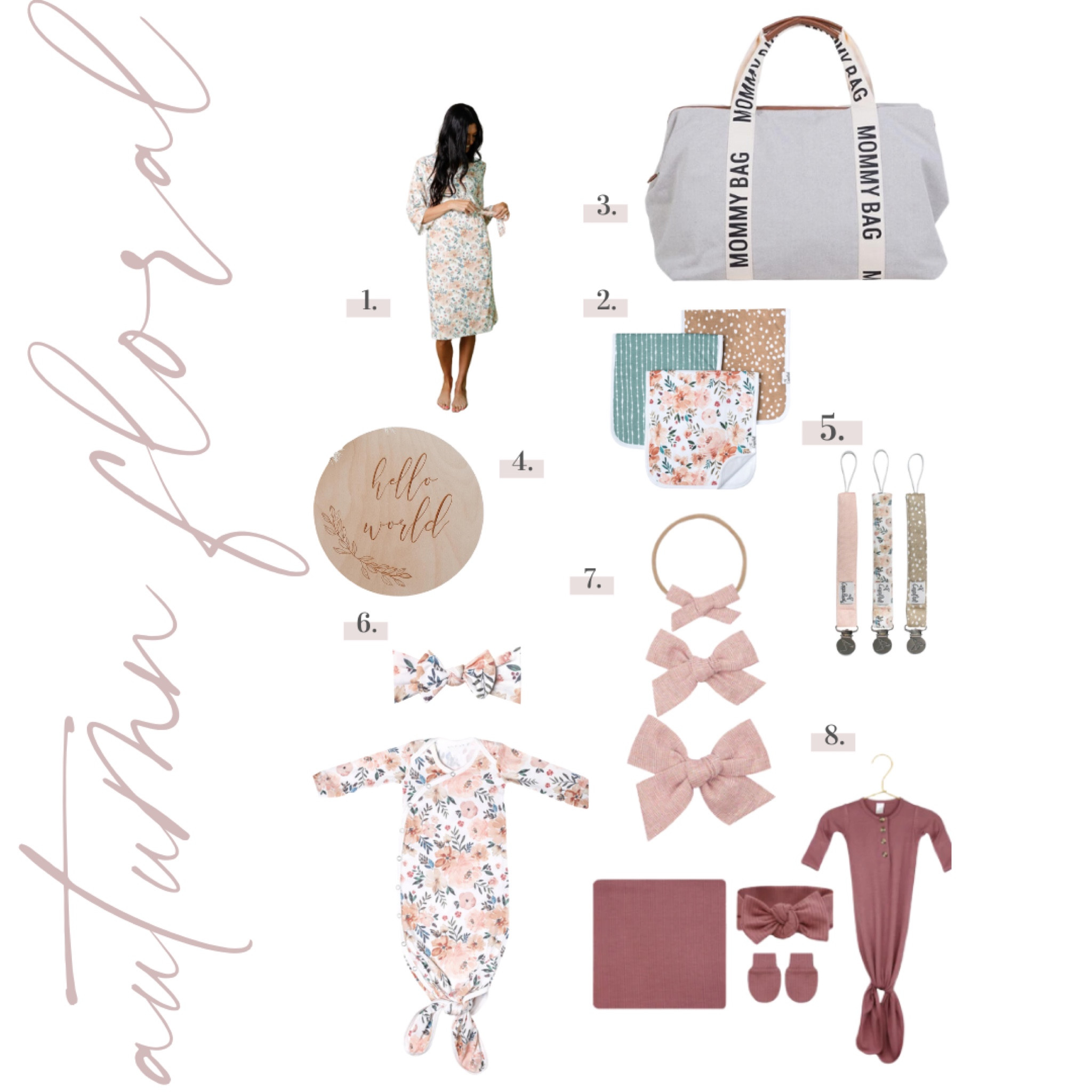Curating matching mommy & me hospital bag featuring autumn floral pattern from Copper Pearl

#LTKbaby #LTKbump
