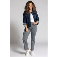 Plus Size Stripe Mony Zip Pocket Stretch Jeans, Woman, blue, size: 34T, cotton, Ulla Popken | Ulla Popken UK