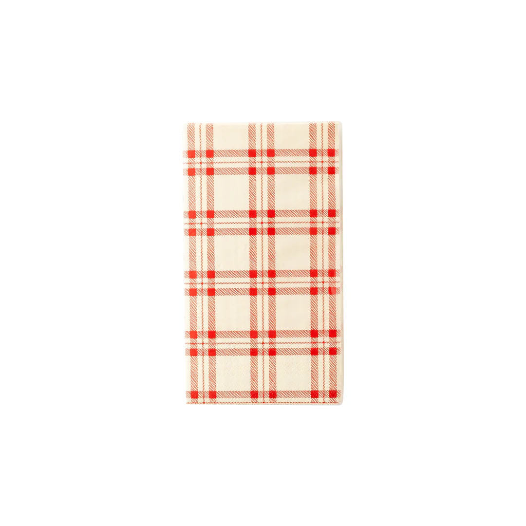 Red Plaid Paper Dinner Napkin | My Mind's Eye