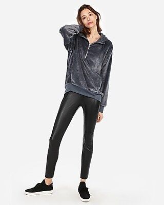 Express One Eleven Oversized Velour Hoodie | Express