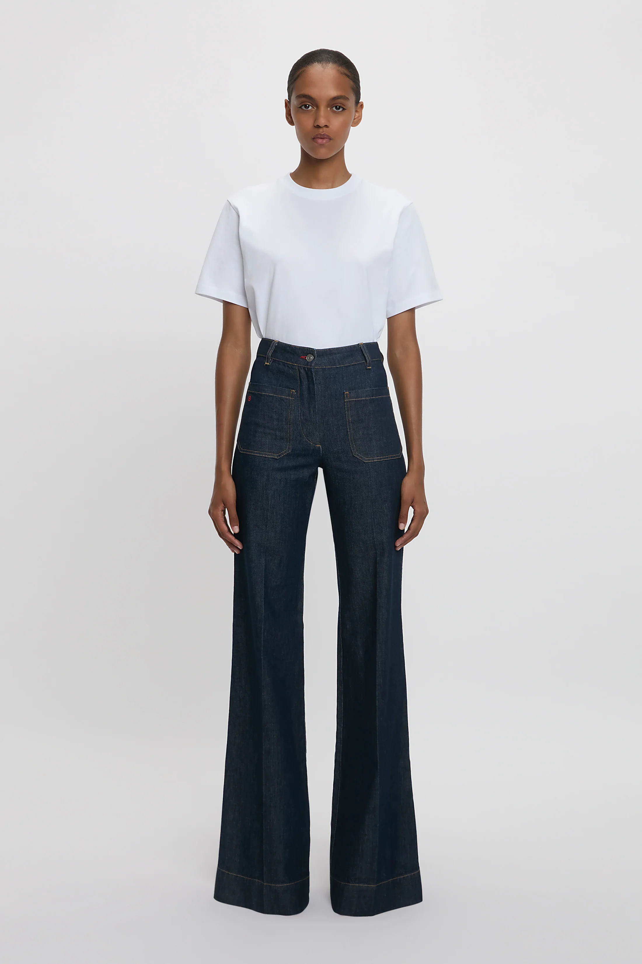Alina Stretch High Waisted Jean In Indigo Rinse | Victoria Beckham UK