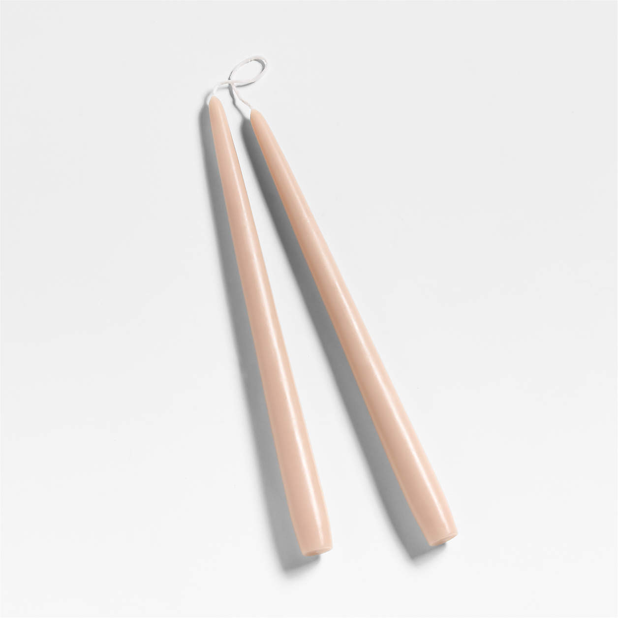 Dipped Blush Pink Taper Candles 12", Set of 2 + Reviews | Crate & Barrel | Crate & Barrel