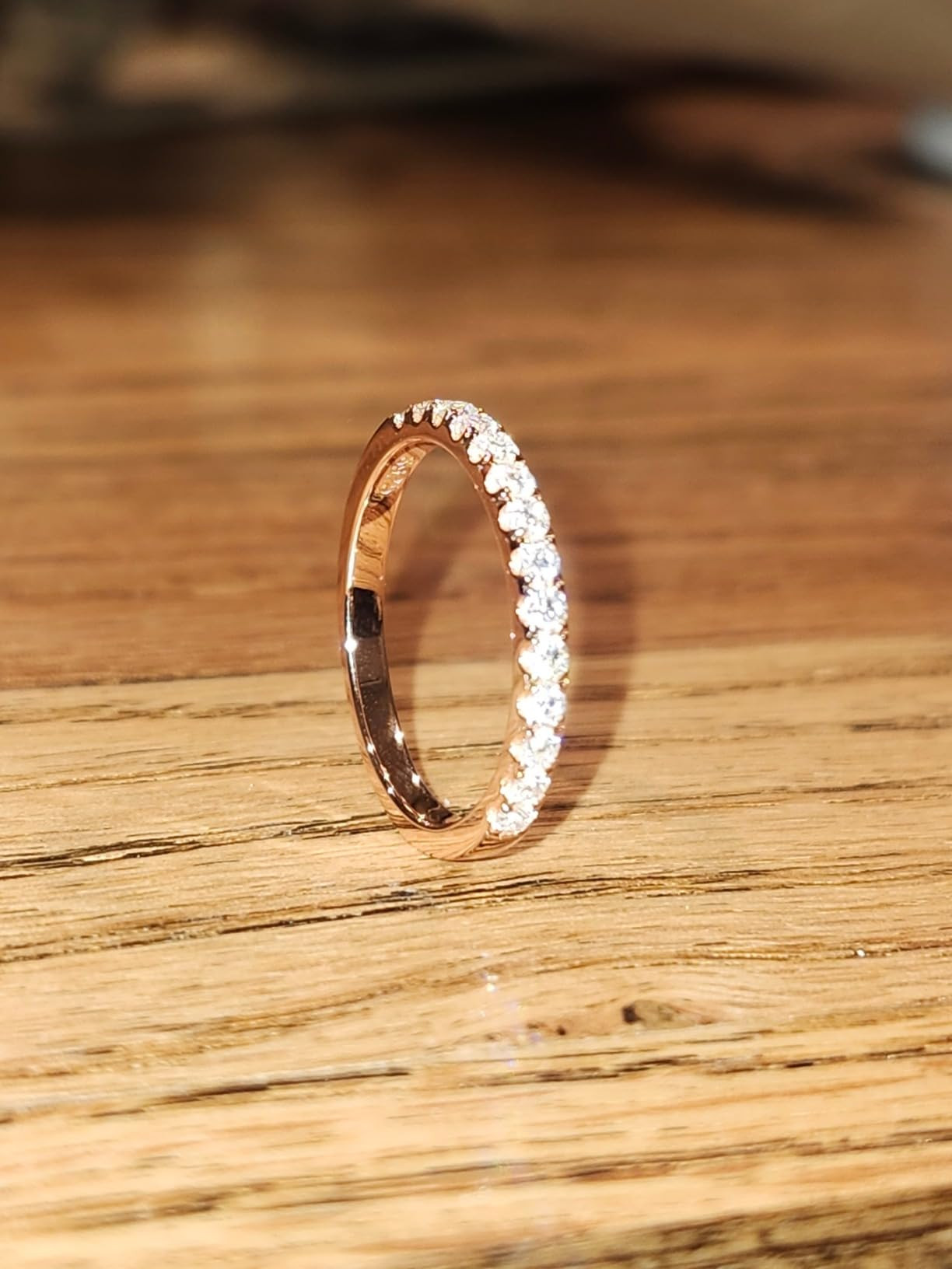 IMOLOVE Moissanite Wedding Band Wedding Rings for Women 925 Sterling Silver Rings with 18K White ... | Amazon (US)