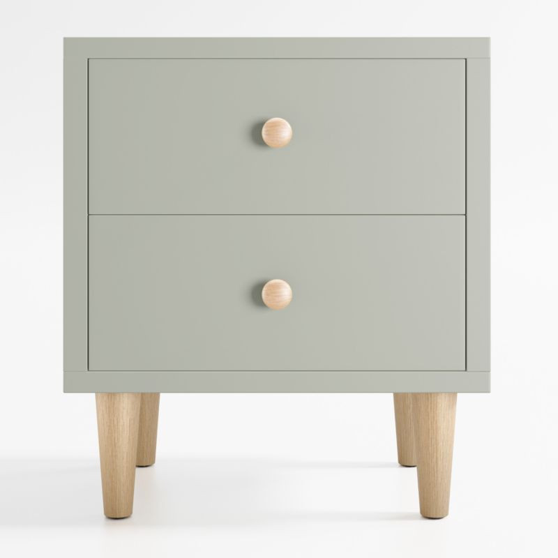 Finn Kids Sage Green 2-Drawer Nightstand + Reviews | Crate & Kids | Crate & Barrel