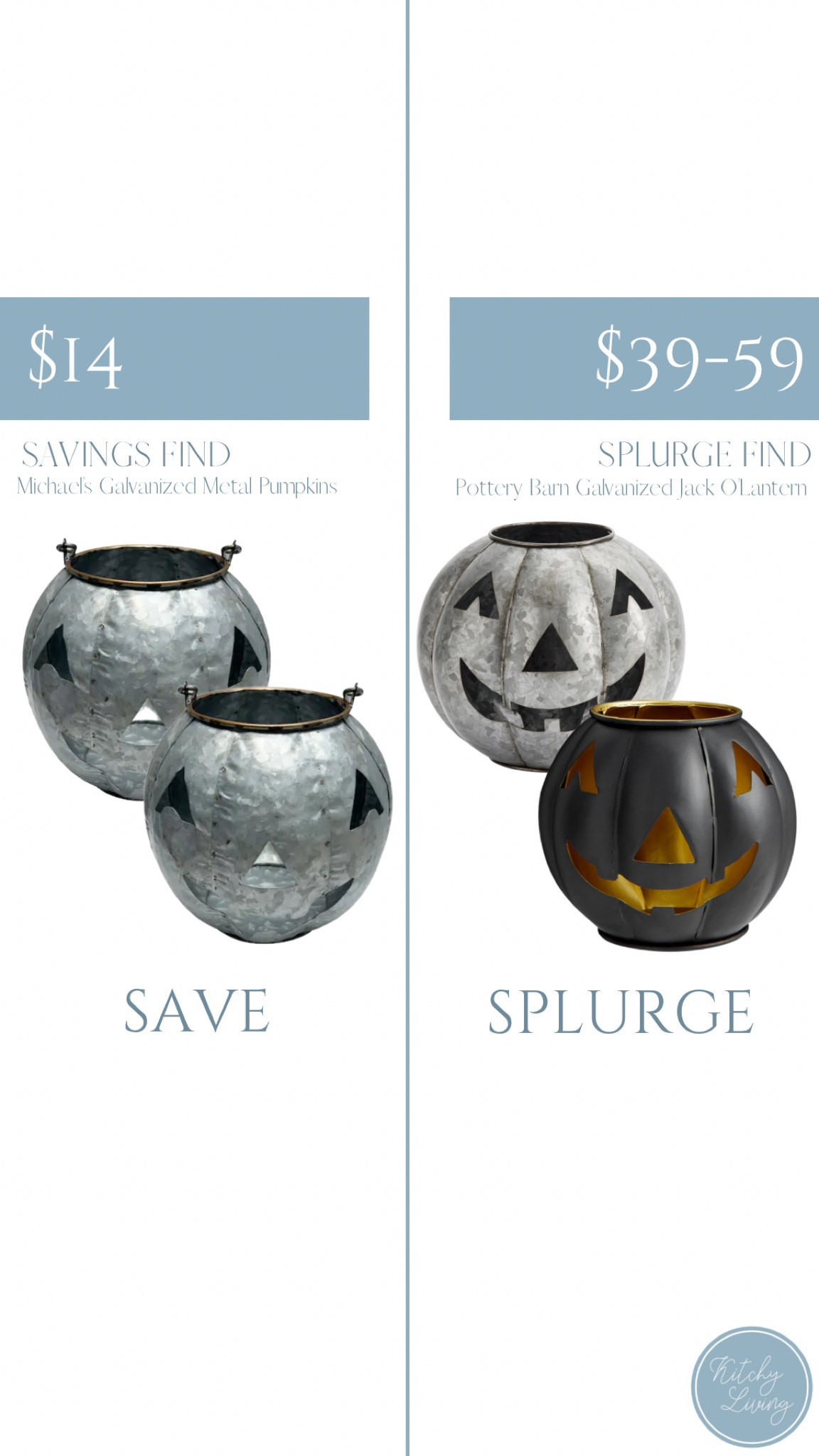 Save Vs. Splurge: Pumpkin Lanterns #michaels #potterybarn #falldecor #fallhomedecor

#LTKSeasonal #LTKfindsunder50 #LTKstyletip