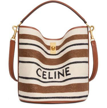 Bucket 16 tasche aus gestreiftem textil mit Celine jacquard - CELINE | 24S (APAC/EU)