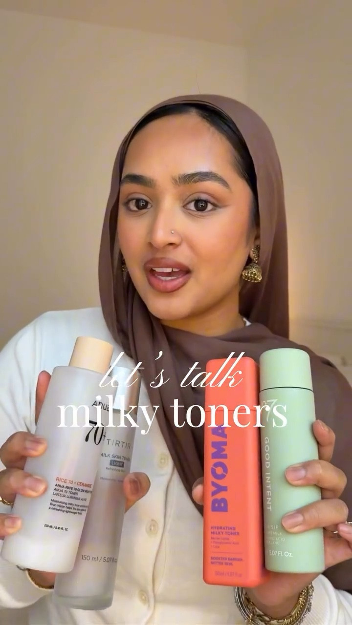 If you’ve been looking for a skincare product that will make your skin super plump and give you that glow from within look, then you need to add a milky toner to your routine! 🥛

I’ve tried and tested a few, and these are my top picks 🧖🏽‍♀️ 

Products mentioned: 
@no7uk skin sip milky toner 
@byoma hydrating milky toner 
@tirtir_uk milky toner 
@anua_global milky rice toner 

#glassskincare #milkytoner #skincareproductreview