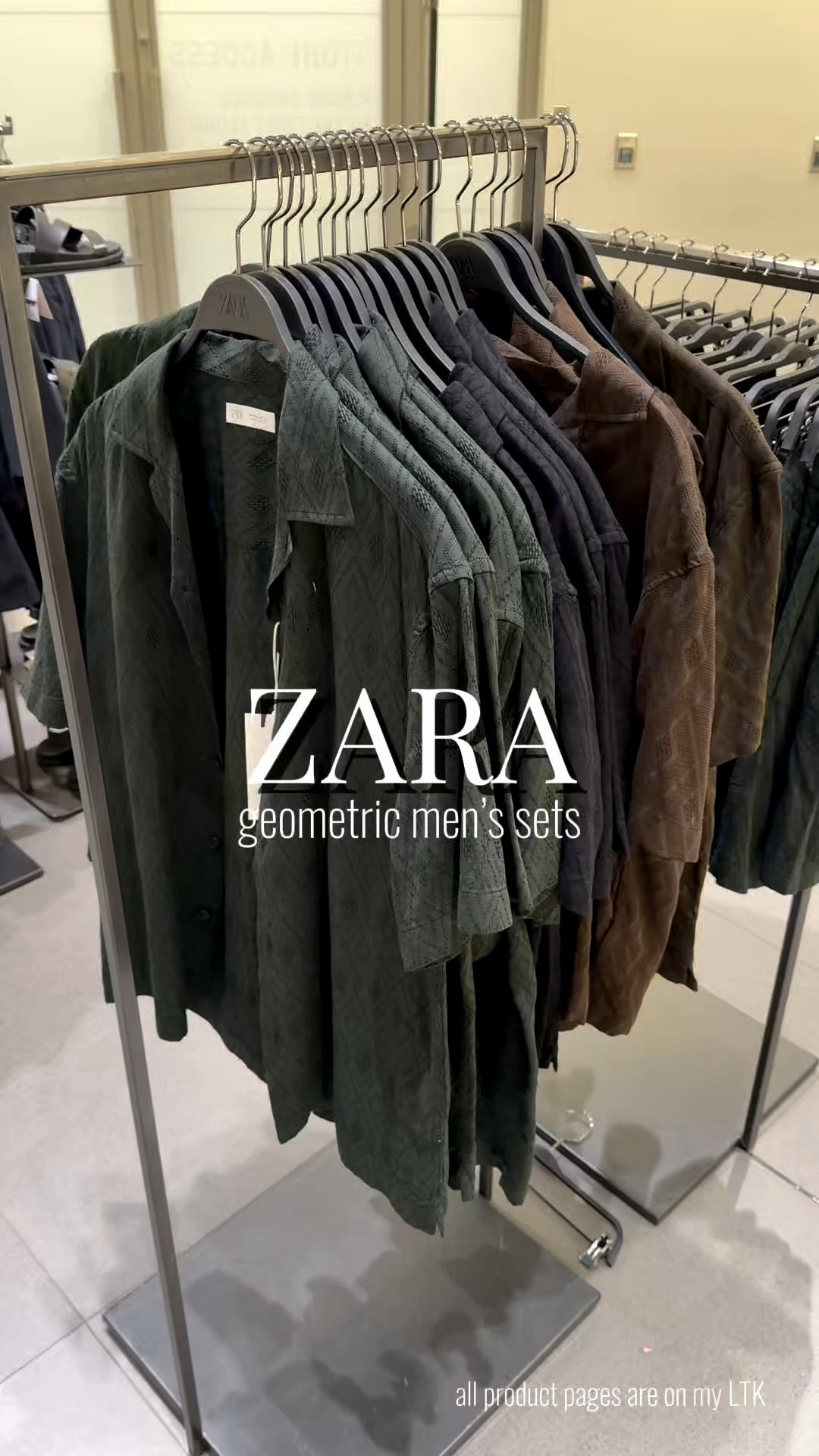 Zara men’s geometric sets - fit true to size and super lightweight

#LTKMens