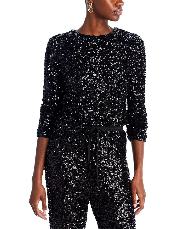 Sequin Long Sleeve Top - 100% Exclusive | Bloomingdale's (US)