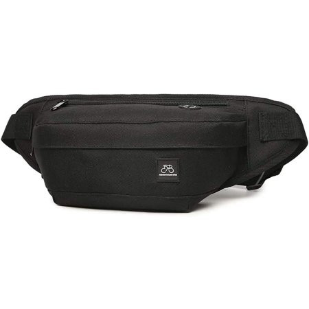 Fanny Packs for Women & Men Unisex Waist Bag Pack with Headphone Jack and Zipper Adjustable Strap Bl | Walmart (US)