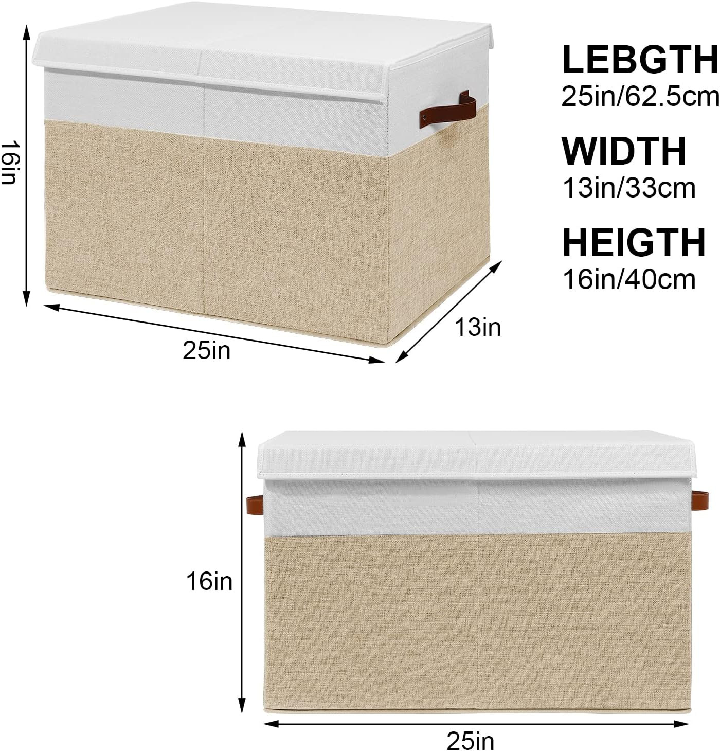 Amazon.com: Gowee Large Toy Storage Box with Lid, Sturdy Toys Storage Chest Bin Organizer Basket ... | Amazon (US)