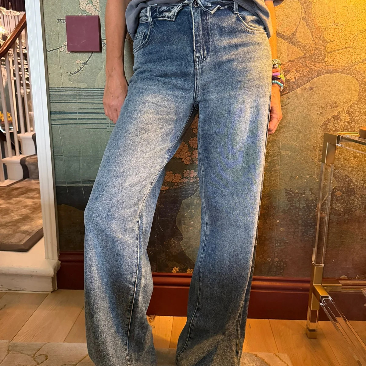 The Liv Button Detail Jean - Denim | Law and Co
