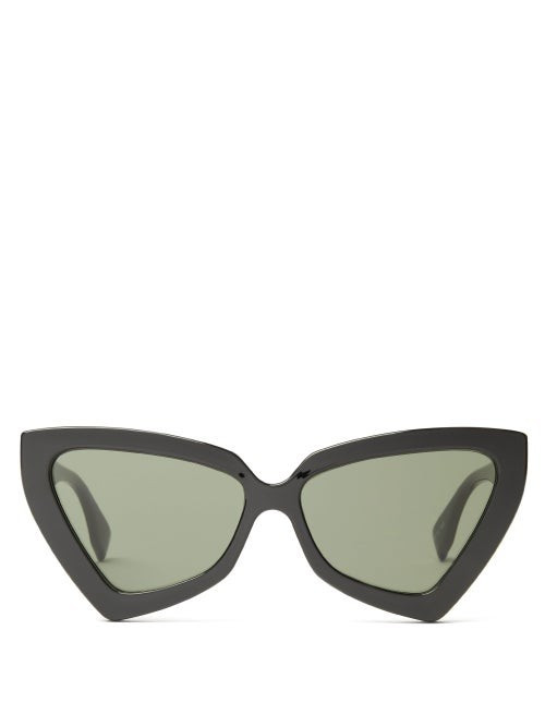 Le Specs - Rinky Dink Oversized Cat-eye Sunglasses - Womens - Black | Matches (US)