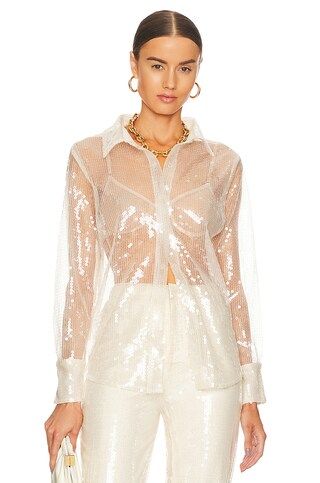 Wyatt Button Down Top in Nude | Revolve Clothing (Global)