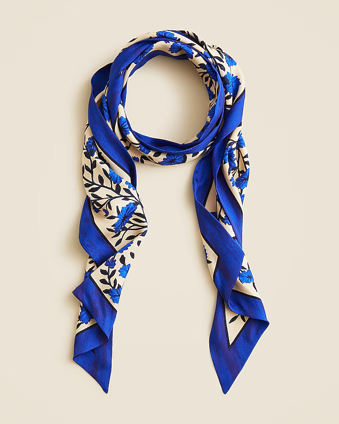 Printed silk scarf | J. Crew US