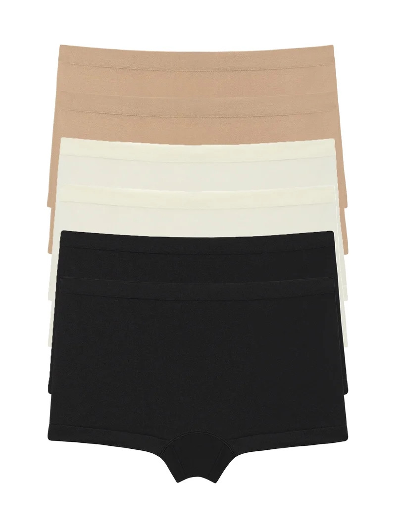 Joyspun Women's Seamless Boyshort Panties, 6-Pack, Sizes XS-XXXL | Walmart (US)