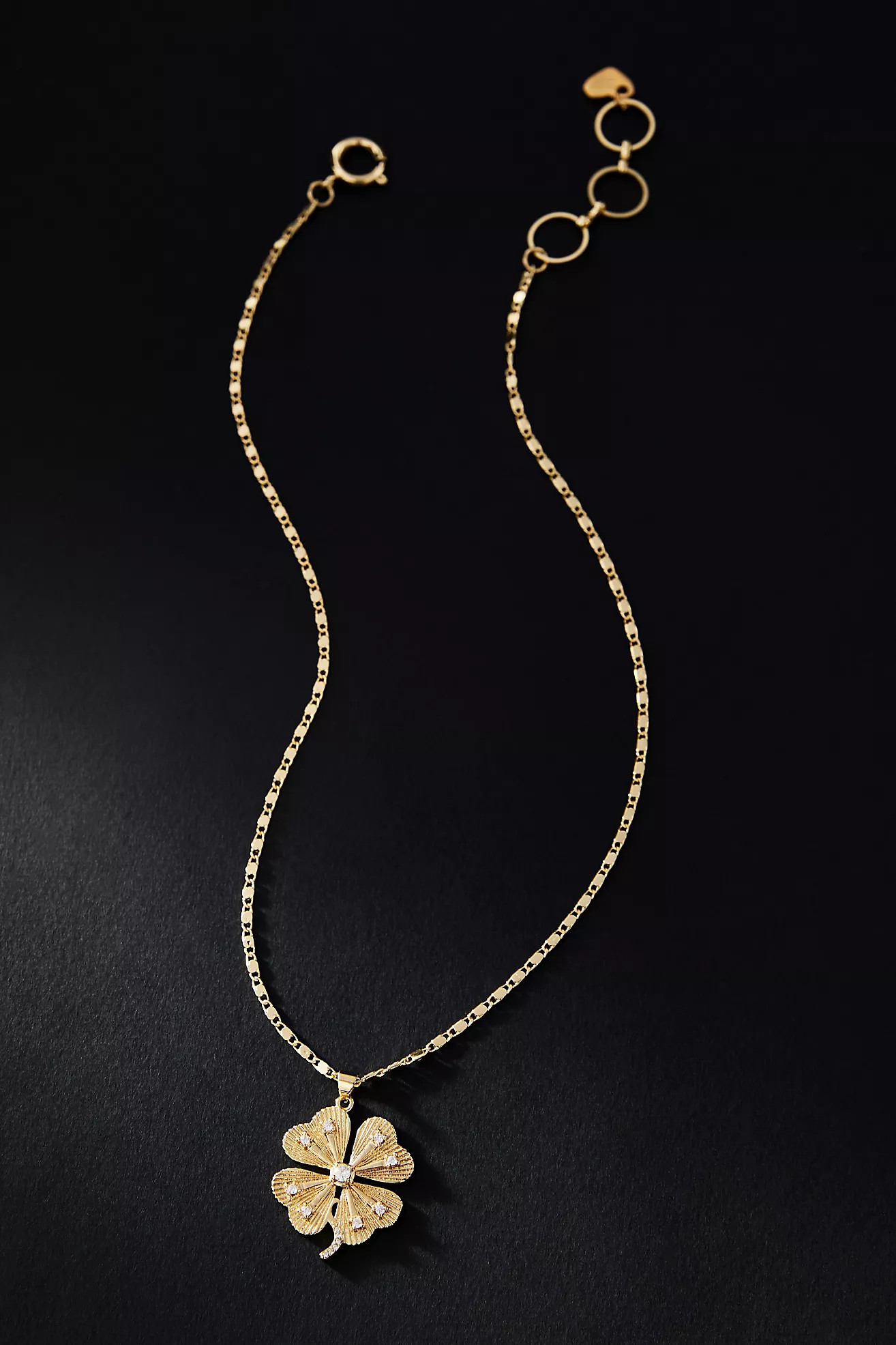 The Sage Vintage Lucky Clover Charm Necklace | Anthropologie (US)