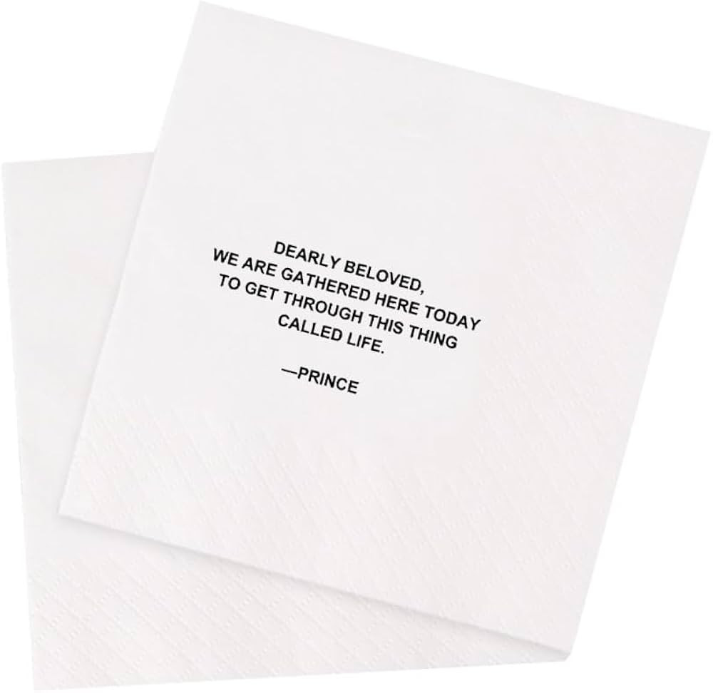 Funny Cocktail Napkins 100Pcs Early Beloved We Are Gathered Here Today To Get Through This Thing ... | Amazon (US)