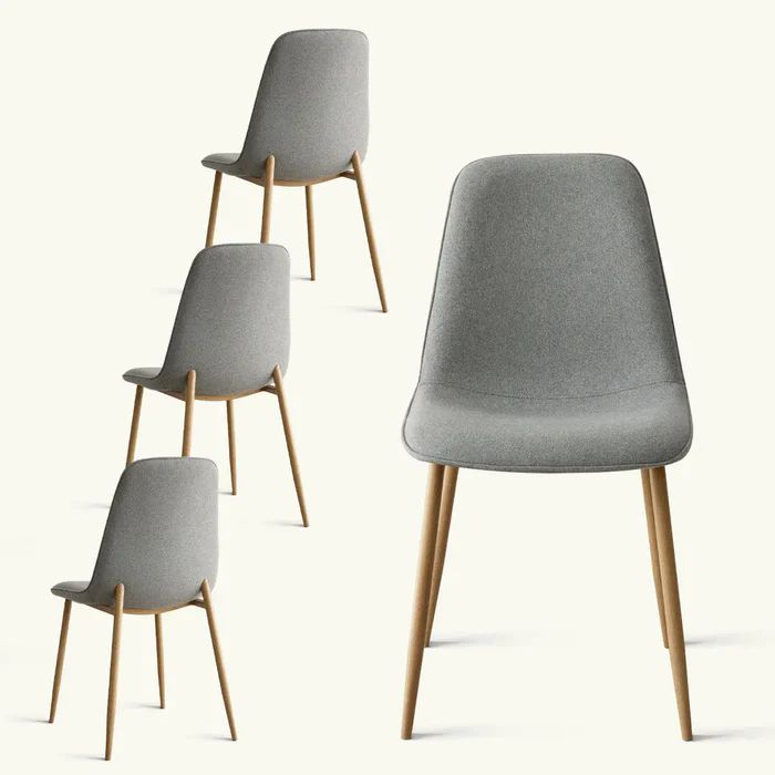 Oslo Dining Chairs with Oak Legs (Set of 4) | The Pop Maison
