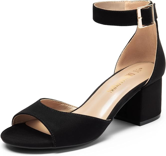 DREAM PAIRS Women's Chunky Heel Sandal | Amazon (US)