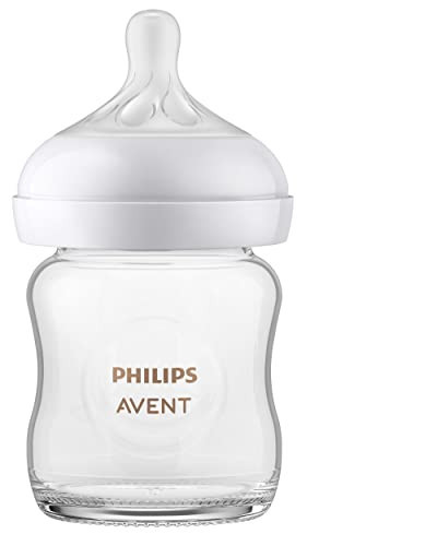 Philips Avent Natural Glass Baby Bottle with Natural Response Nipple (Slow Flow, Flow 2), 4oz, SCY910/01 | Amazon (US)