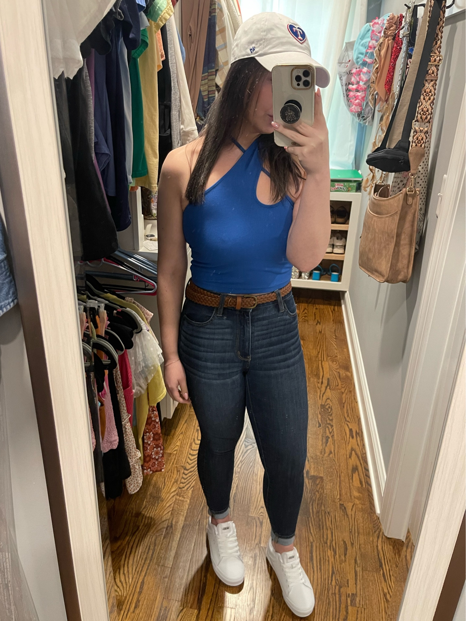women’s baseball outfit summer jeans ball park stadium texas rangers baseball game 
#whattoweartoabaseballgame #baseballgameoutfit #summerbaseballoutfit #ballparkoutfit #summertimeoutfit #jeans #skinnyjeans #vansoutfit #womensvans #womensbaseballcap #baseballcapoutfit #femmelesbianoutfit

#LTKfit #LTKstyletip #LTKFind