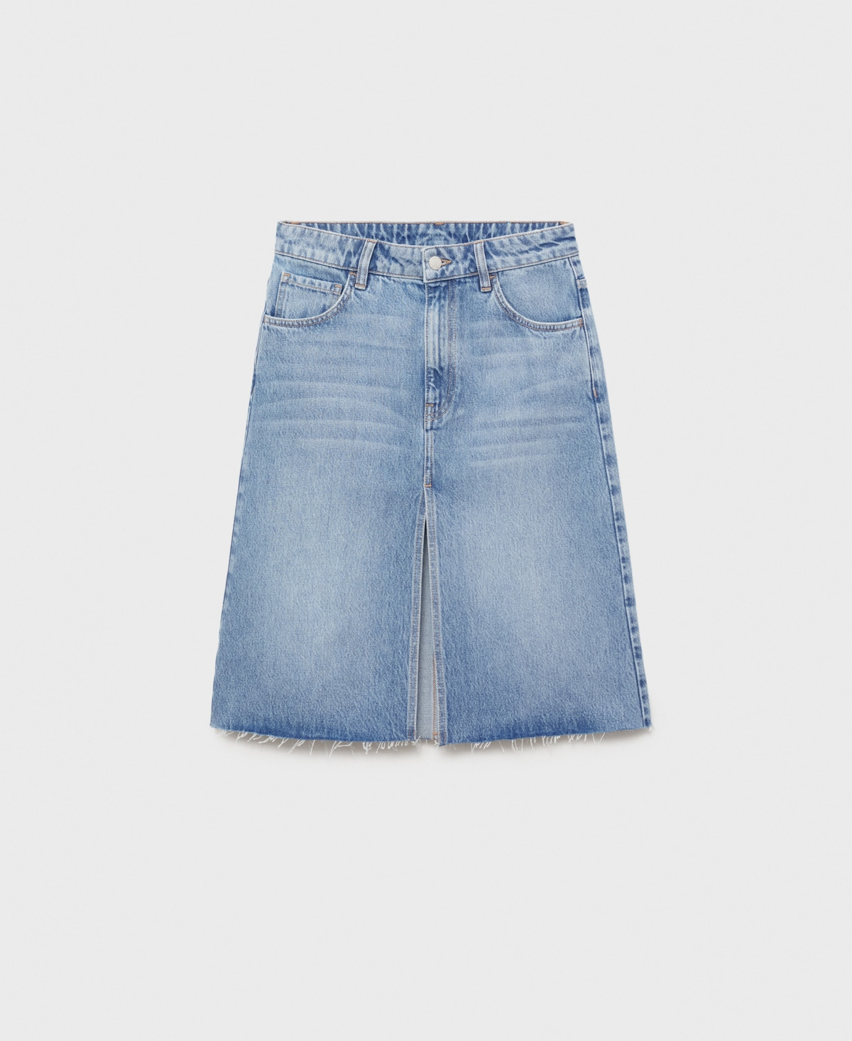 Mango Women's Denim Midi Skirt - Medium Blue | Macy's