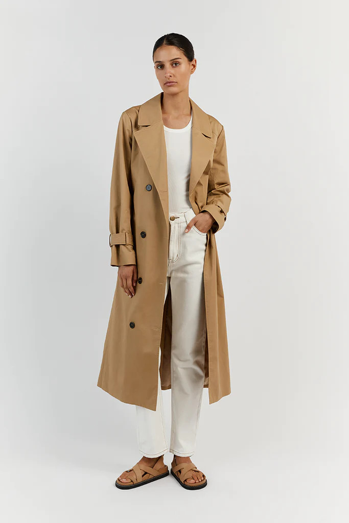 FOSTER TAN COTTON TRENCH COAT | DISSH