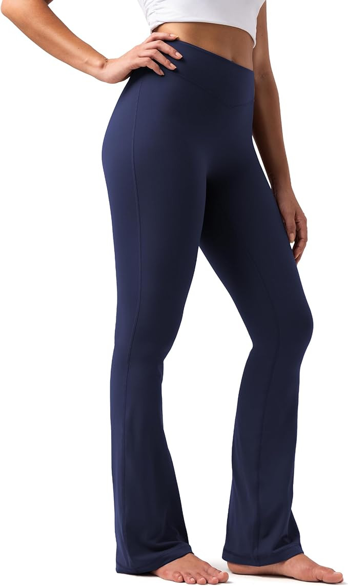 Colorfulkoala No Front Seam Flare Leggings Dreamlux High-Waisted Workout Yoga Pants for Women 27.... | Amazon (US)