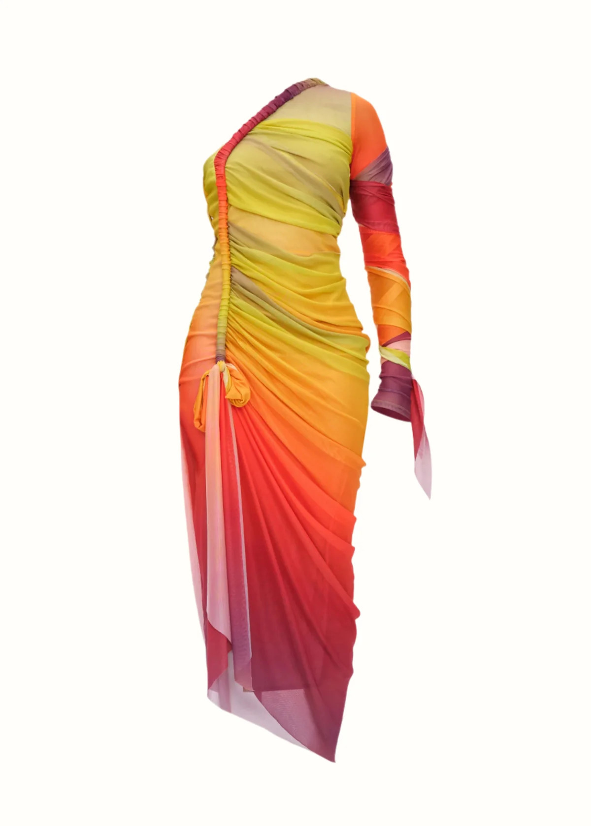 TURI MESH DRESS - ADWA MULTI PRINT | ANDREA IYAMAH