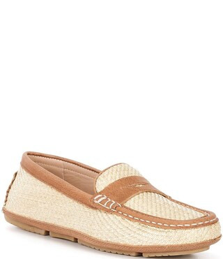 Women's Morgan Raffia Penny Loafer Moccasins | Dillard's