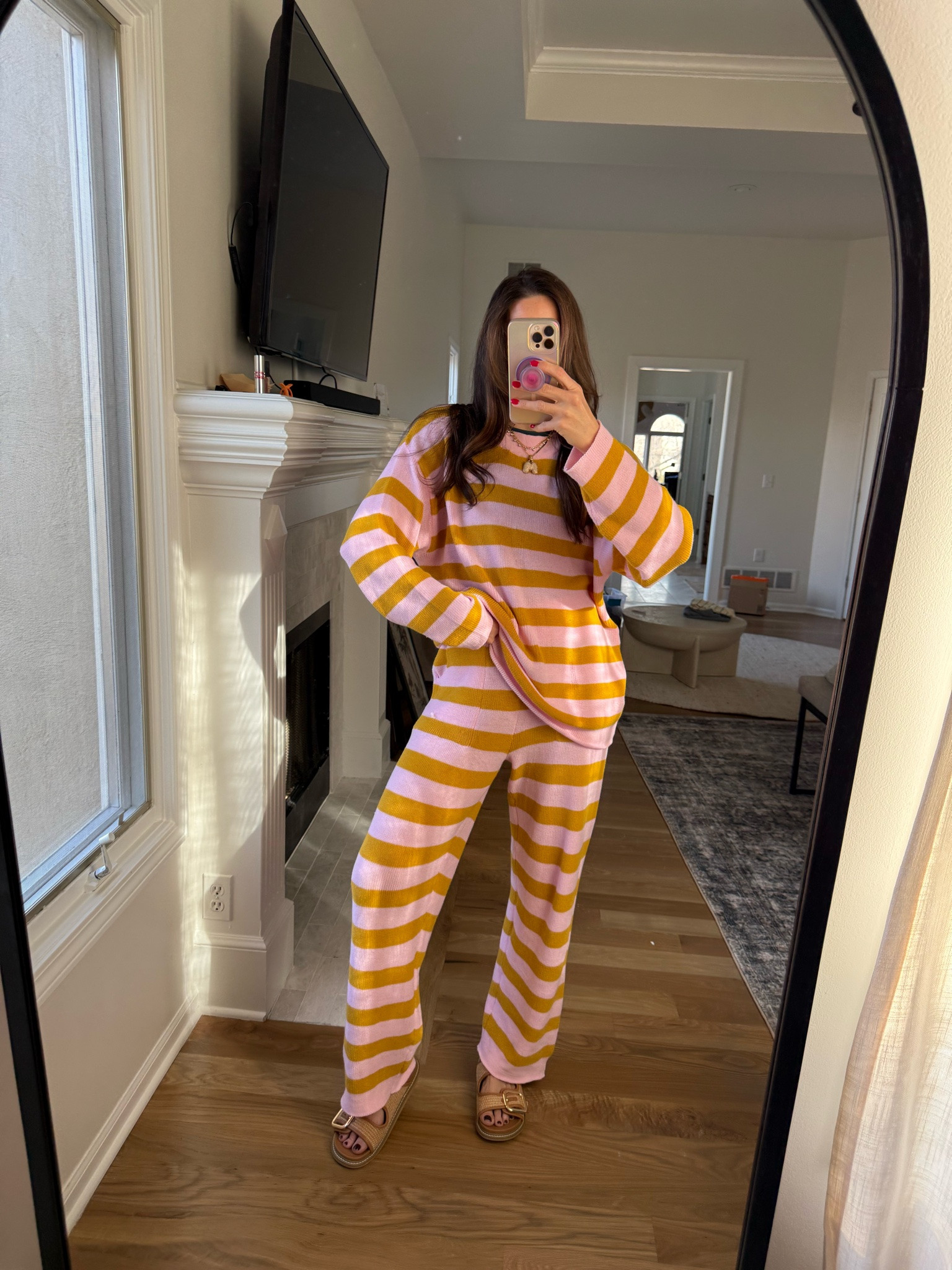 Cozy lounge striped sweater set🤩

#LTKgrwm #LTKdayinmylife #LTKootd