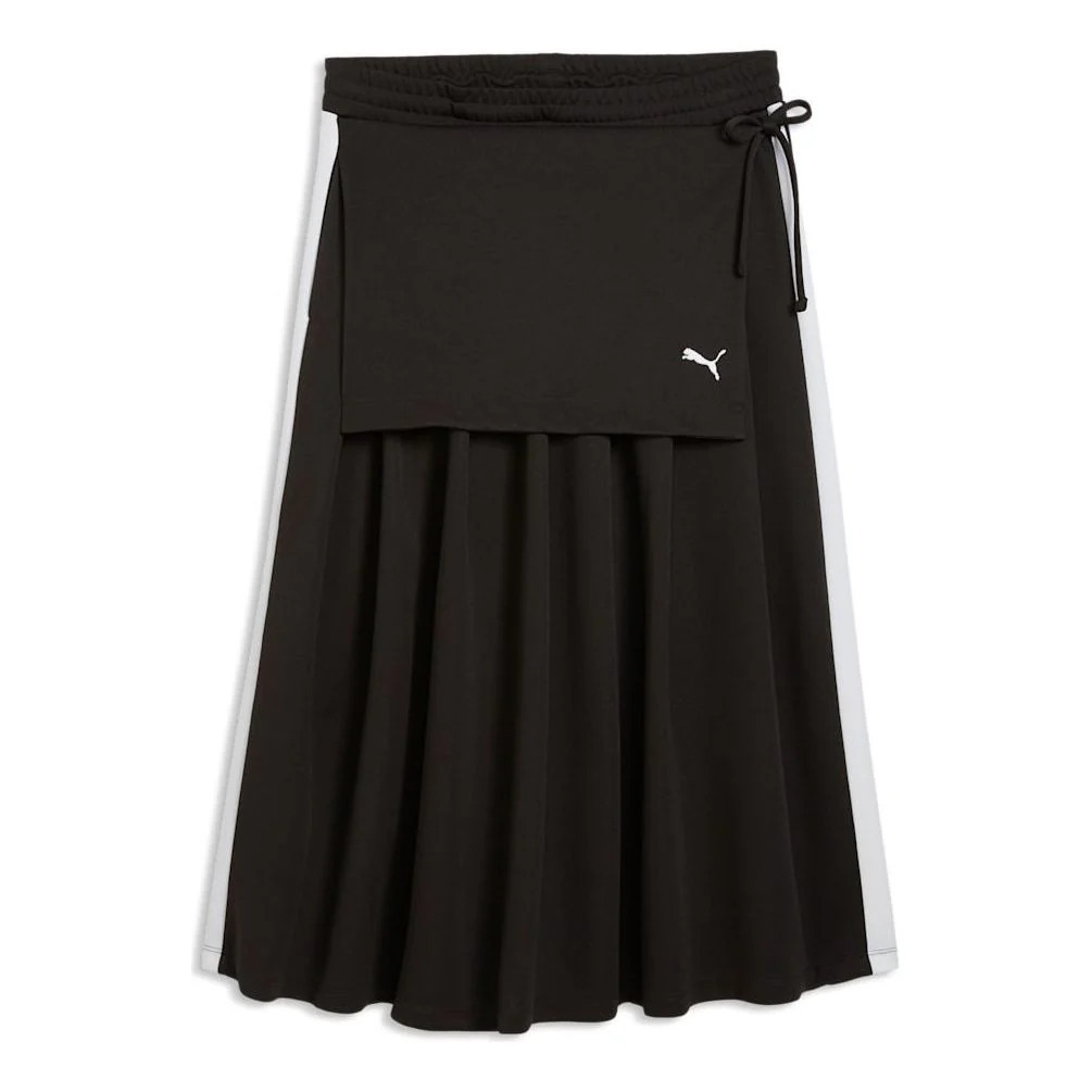 (WMNS) PUMA T7 Midi Pleated Skirt Women 'Black' 634622-01 | KICKS CREW