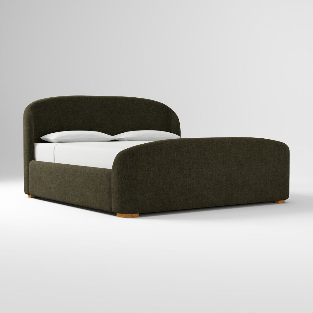 Pierce & Ward Upholstered Sleigh Bed | West Elm (US)