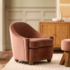 Pierce & Ward Curved Slipper Chair | West Elm (US)