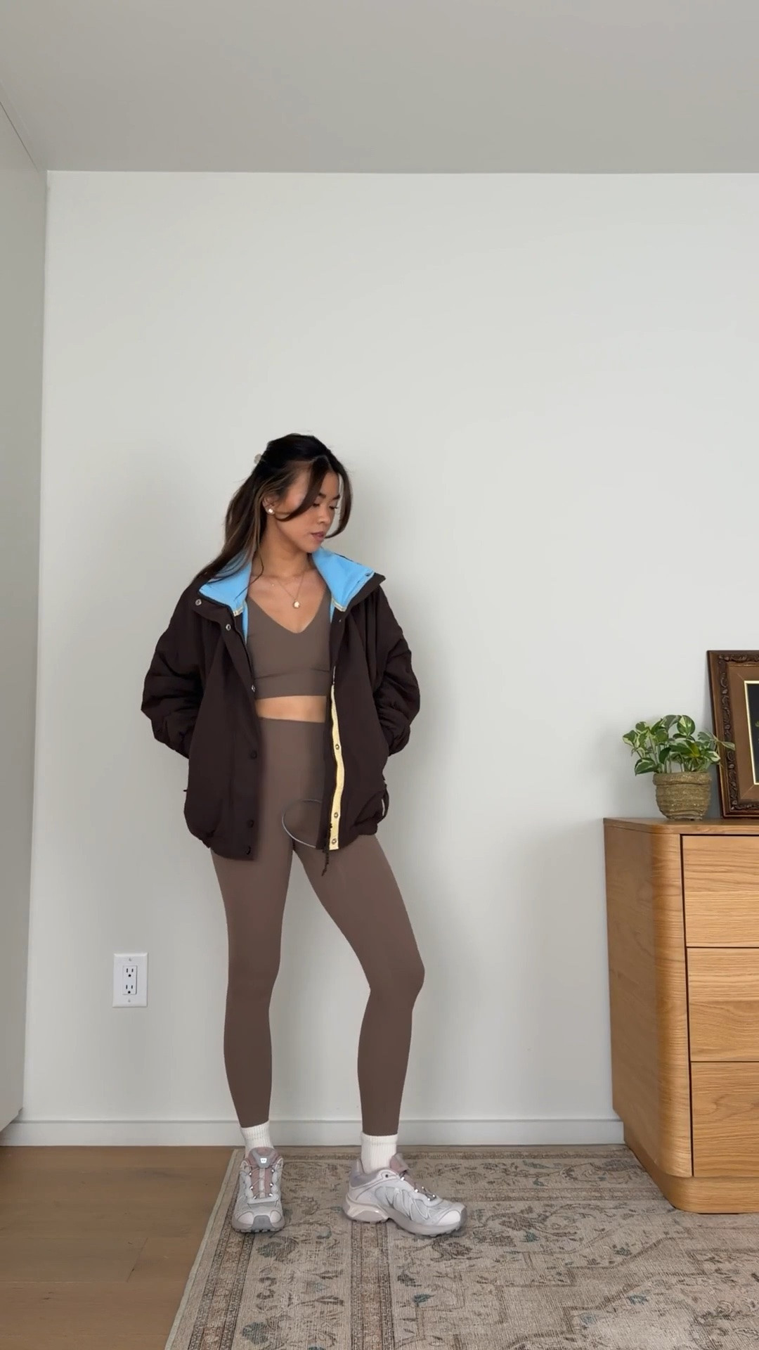 The coziest jacket to throw on this fall!

Sizing info:
-FP Movement Never Better Crop Top (Size XS in Sandstorm) 
-FP Movement Never Better 7/8 Length Leggings (Size XS in Sandstorm) 
-FP Movement Field Tripper Jacket (Size XS in Chocolate)

Cute workout clothes, fall workout outfits, pilates outfit, FP Movement, free people workout outfits, travel outfits, airport outfit, outfit of the day, what to pack for vacation, comfy outfit ideas, petite leggings, petite style, petite travel outfits, casual outfit ideas, casual style, mom outfits, mom style, petite activewear, running outfit, petite running outfit, athletic tanks, summer outfits, summer fashion, fall running, fall jackets, wind breaker

#LTKfitnessgoals #LTKActive #LTKPetite