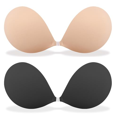 MITALOO Adhesive Bra Invisible Sticky Strapless Push up Backless Reusable Silicone Covering Nippl... | Amazon (US)