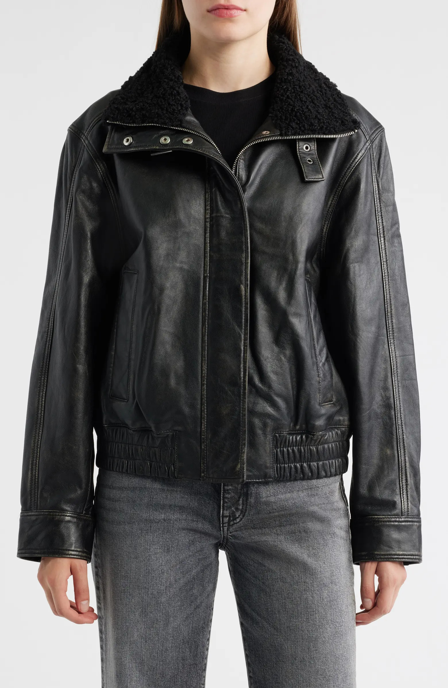 Sam Edelman Lambskin Leather Jacket | Nordstrom | Nordstrom