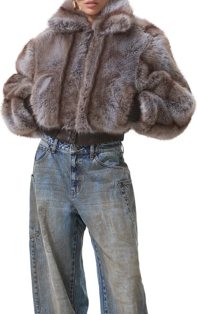 Adelaide Faux Fur Crop Coat | Nordstrom